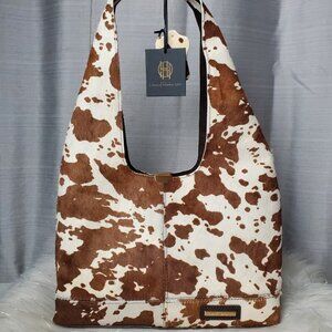 NWT House of Harlow Cowhide Genuine Leather Hobo Shoulder Bag